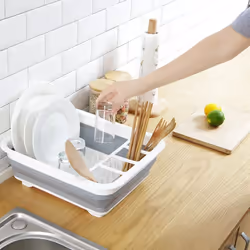 Foldable Kitchen Dish Rack for Storing Tableware,Bowls and Chopsticks