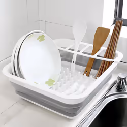 Foldable Kitchen Dish Rack for Storing Tableware,Bowls and Chopsticks