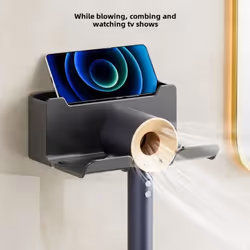 Hair Dryer Holder Wall-Mounted Dryer Cradle Straightener Stand