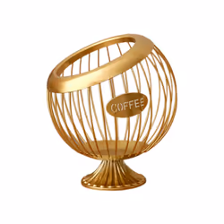 Iron Coffee Capsule Storage Basket - Multi-Functional Organizer