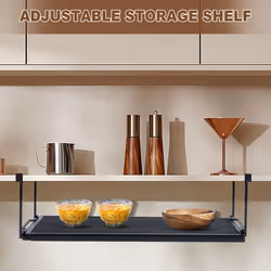 Extendable Under Cabinet Organizer Shelf, Under Desk Storage Rack