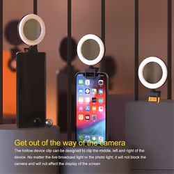 Selfie Ring Light Rechargeable Portable Clip on Selfie Ring Light