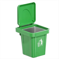 Stainless Steel Wall-Hanging Ashtray with Lid Trash Can-Shaped B