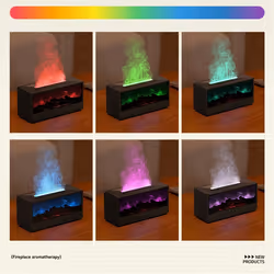 Flame Essential Oil Diffuser Flame Fireplace Aromatherapy Machine A