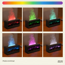 Flame Essential Oil Diffuser Flame Fireplace Aromatherapy Machine A