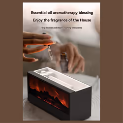 Flame Essential Oil Diffuser Flame Fireplace Aromatherapy Machine A