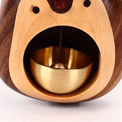 Wooden Doorbell, Black Walnut Wind Chimes,Bronze Bells,Penguin Series