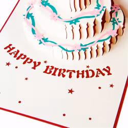 Birthday Cards, 3D Happy Birthday Cake Cards, Handmade Cards