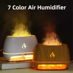 Salt Stone Aroma Air Humidifier Flame Colored Light Night Light A