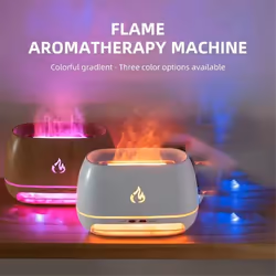 Salt Stone Aroma Air Humidifier Flame Colored Light Night Light A