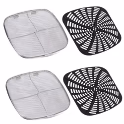 Anti-Splatter Screen Gasket for Air Fryer Indoor Grill,Black