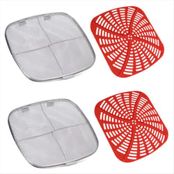 Anti-Splatter Screen Gasket for Air Fryer Indoor Grill,Red