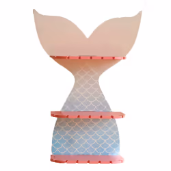 Wooden Colorful Fishtail Shelf Crystal Wall Shelf Bedroom Decoration