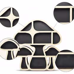 Mushroom-Shaped Shelf Multi-Layer Storage Rack Wall Decoration
