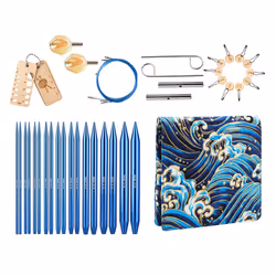 18PCS Interchangeable Crochet Needles Set Aluminum Circle Knitting