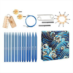 18PCS Interchangeable Crochet Needles Set Aluminum Circle Knitting