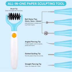 Paper Sculpting Tool Kit&Die Brush for Card Making Paper Blossom Tool