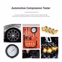 8Pcs Petrol Engine Cylinder Compression Tester Kit Gauge Tool