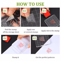 22 Pcs Crafting Stamps Set with Acrylic Stamp Blocks, Silicone Stamps