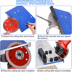 45 Degrees Tile Chamfering Tool, Angle Grinder Stand Holder