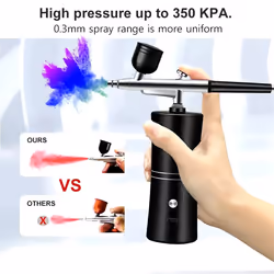 New Airbrush KIT Cordless Rechargeable Compressor Airbrush Set