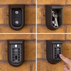 Wall Mounted Key Safe Box - Weatherproof 10-Digit Combination Lock