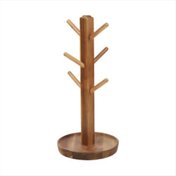Wooden Mug Holder, 6-Hook Coffee Cup and Teacup Holder