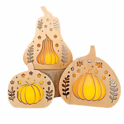 Fall Decor for Home - Wooden Pumpkin Decor, Thanksgiving Decor