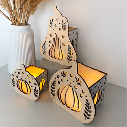 Fall Decor for Home - Wooden Pumpkin Decor, Thanksgiving Decor