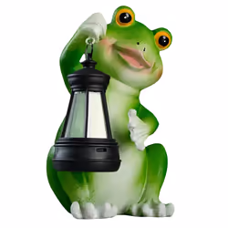 Simulation Frog Animal Solar Lantern Garden Courtyard Resin Ornaments