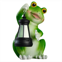 Simulation Frog Animal Solar Lantern Garden Courtyard Resin Ornaments