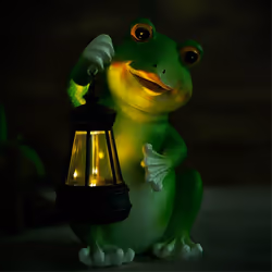 Simulation Frog Animal Solar Lantern Garden Courtyard Resin Ornaments