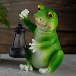 Simulation Frog Animal Solar Lantern Garden Courtyard Resin Ornaments