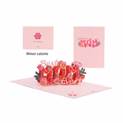 3D Mother's Day card, high-quality, exquisite, female blessing gift.