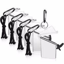 5 Pack Waterproof ID Badge Holder Case Clear Vertical ID Card Holder