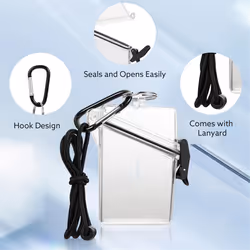 5 Pack Waterproof ID Badge Holder Case Clear Vertical ID Card Holder
