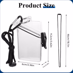 5 Pack Waterproof ID Badge Holder Case Clear Vertical ID Card Holder