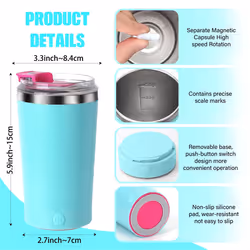 Electric Stirring Coffee Mug,Self Mixing Mug 400ML for Coffee,Milk,B
