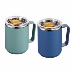 Stainless Steel Mug with Handle 450ml Double Wall Stainless Steel Mug