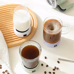 Stainless Steel Coffee Mug - Magnetic Mixer,Electric Stirring Tumbler