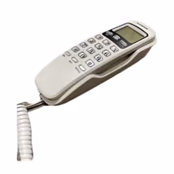 Corded Telephone, Caller ID Display, Wired Landline Phone,White