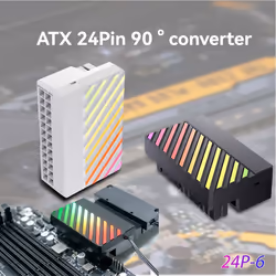 ATX 24Pin ARGB Adapter 90Converter White