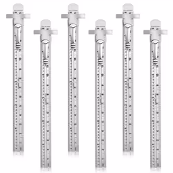 Pocket Ruler with Removable Clip 6 Pieces Precision Pocket Ruler