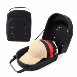 Baseball Cap Travel Case - Hat Storage Carrier Box with Display Bag