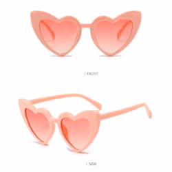6 Heart-Shaped Sunglasses, Suitable for Beach Travel,