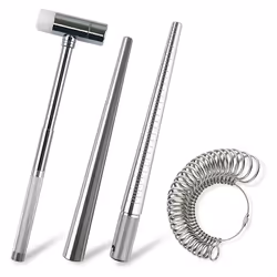 4Piece Ring Sizer Measuring Tool,Ring Measurer and Ring Sizer Kit