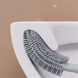 Modern Flexible Silicone Toilet Brush Set,Non-Punching