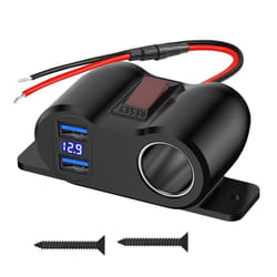 with Voltmeter 12V Car Charger Power Adapter for Marine Truck