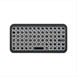 Mini Wireless Bluetooth 5.2 Keyboard 5inch Keycups 7 Color Backlit