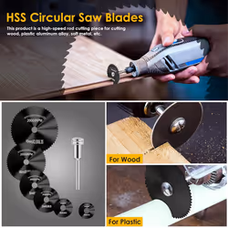 Cutting Wheel Set Compatible with 44pcs for Rotary Tool Black